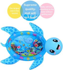 img 3 attached to MAGIFIRE Tummy Time Water Mat - Inflatable Baby Play Mat for 3-12 Months Newborn Boys and Girls