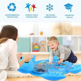 img 1 attached to MAGIFIRE Tummy Time Water Mat - Inflatable Baby Play Mat for 3-12 Months Newborn Boys and Girls