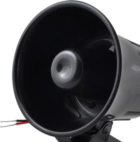 img 2 attached to Powerful Car Security Alarm Siren Horn - uxcell DC 12V 15W in Sleek Black Design