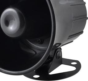 img 1 attached to Powerful Car Security Alarm Siren Horn - uxcell DC 12V 15W in Sleek Black Design