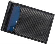 👔 sleek slate gray men's wallets & card cases: minimalist id outside accessories logo