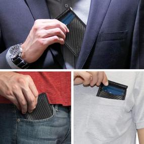 img 1 attached to 👔 Sleek Slate Gray Men's Wallets & Card Cases: Minimalist ID Outside Accessories