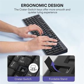 img 2 attached to 💻 UHURU Full-Size Wireless Keyboard and Mouse Combo with Mouse Pad - 2.4GHz USB Wireless Keyboard for Laptop, Computer, PC, Tablet, Desktop, Mac - Compatible with Windows XP/7/8/10