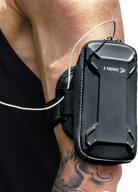 🏋️ matte black workout armband phone holder case with zipper phone pouch - running arm band cell phone holder for iphone 12 11 x 8 7 & galaxy s9 s8 s7 s6 note edge pixel by e tronic edge logo