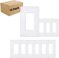 10 pack of micmi 1 gang decora screwless wall plates: unbreakable polycarbonate for standard size outlets & switches logo