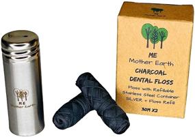 img 3 attached to 🌱 Zero Waste Vegan Dental Floss Kit: Biodegradable Bamboo Charcoal Floss in Stainless Steel Container with Extra Refills - Natural Candelilla Wax, Peppermint Flavor, Eco-Friendly Oral Care