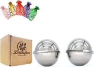 🛀 littlefun 304 stainless steel bath bomb mold with 2 sets of 4 hemispheres ✮ diy fizzles making ✮ unique latch design ✮ customize recipes (2.56 inch diameter/2 soap making mold sets) logo
