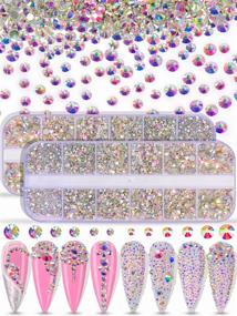 img 4 attached to Pieces Crystal Rhinestones Spearlcable Clothes Foot, Hand & Nail Care
