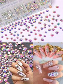 img 3 attached to Pieces Crystal Rhinestones Spearlcable Clothes Foot, Hand & Nail Care