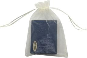 img 3 attached to 🎁 SUNGULF 100pcs Ivory Organza Pouch Bag Drawstring 5x7&#34; 13x18cm - Strong Gift and Candy Bag