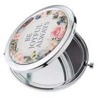 be joyful always: ultra portable compact folding mirror - perfect for purses, travel, and gifting логотип