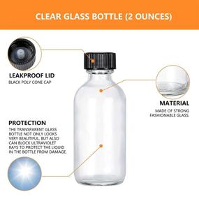 img 1 attached to 🍶 40Pack Clear Glass Bottles - Ideal for Small-Batch Crafts, Homemade Liquids, and More!