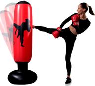 🥊 inflatable punching bag set: ultimate boxing blow up training bag for kids and adults - 65" high, stand included! логотип