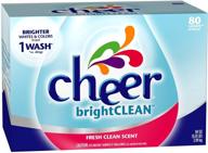 cheer 2x ultra fresh clean scent laundry detergent powder - 80 loads, 141-ounce boxes (3-pack) logo