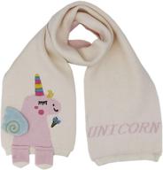 🦄 теплый и уютный зимний единорог шарф для детей - милый и модный вязаный грелка шеи для девочек и мальчиков логотип