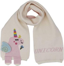 img 4 attached to 🦄 Теплый и уютный зимний единорог шарф для детей - милый и модный вязаный грелка шеи для девочек и мальчиков