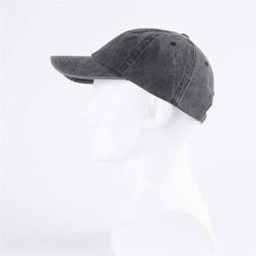 img 3 attached to LANGZHEN Unisex Baseball Cap: Premium Cotton, Adjustable 🧢 Dad Hat for Men & Women - Washed Denim Design