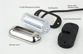 img 2 attached to Waterproof Underwater Marine LED Pod Light - Blue LED: Heavy Duty & 12VDC Waterproof