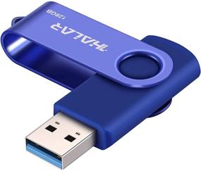 img 4 attached to 💡 THKAILAR USB 3.0 Flash Drive 128GB: Ideal Storage Solution for Students, Business Travelers, and Gamers; Compatible with External Devices, PS4, PC, Laptop; Swivel Design, Blue LED Indicator