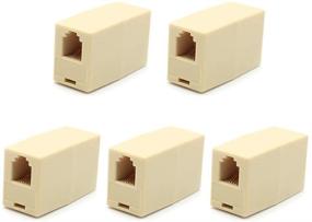 img 4 attached to 🔗 5-Pack RJ9 Coupler Connector Extender: Connect Two Handset Cables Cord Together 4P4C / RJ9 /RJ10 /RJ22 Effortlessly