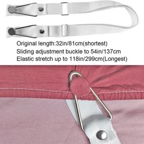 img 1 attached to 🔗 DR Bucks Adjustable Bed Sheet Holder Straps Clips - 2pcs Fitted Sheet Elastic Band Straps, Grippers Fasteners Suspenders for Sofa Cover, Mattress Pad, and more