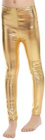 img 1 attached to 👖 Aaronano Girls' Metallic Stretch Leggings for Leggings