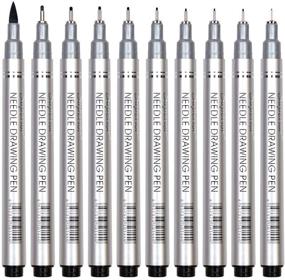 img 4 attached to 10 Pcs Precision Micro-Line Pens: Fine­liner, Multiliner for Artists, Archival Ink – Perfect for Anime, Sketching, Technical Drawing, Office Documents & Scrapbooking, Manga Writing