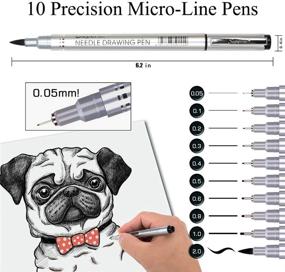 img 2 attached to 10 Pcs Precision Micro-Line Pens: Fine­liner, Multiliner for Artists, Archival Ink – Perfect for Anime, Sketching, Technical Drawing, Office Documents & Scrapbooking, Manga Writing