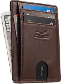 img 4 attached to 👜 Vintage Leather Wallets, Card Cases & Money Organizers: The Must-have Minimalist Men's Accessories with RFID Blocking