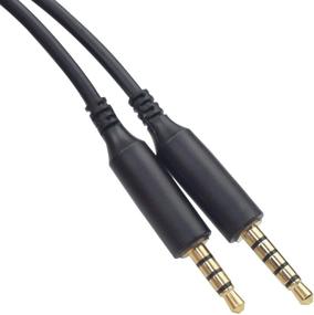 img 1 attached to 🎧 Black Audio Cable Cord Lead Compatible with Astro A10 A40 A30 for Xbox One, PlayStation 4 PS4, and Smartphone - Replacement with No Mute and Volume Controls