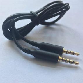 img 4 attached to 🎧 Black Audio Cable Cord Lead Compatible with Astro A10 A40 A30 for Xbox One, PlayStation 4 PS4, and Smartphone - Replacement with No Mute and Volume Controls