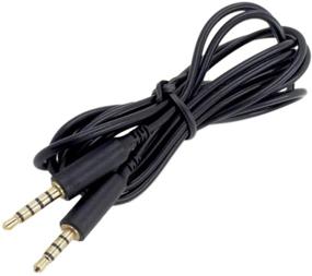 img 2 attached to 🎧 Black Audio Cable Cord Lead Compatible with Astro A10 A40 A30 for Xbox One, PlayStation 4 PS4, and Smartphone - Replacement with No Mute and Volume Controls