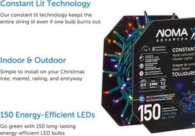 img 3 attached to 🎄 NOMA LED Advanced Cluster Christmas Lights with 8 Modes, Indoor & Outdoor String Lights - 150 Pure White & Multi-Color Bulbs, 25.8 Ft. Strand