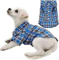 stylish plaid dog shirt puppy clothes - classic grid polo t-shirt for dogs & cats - comfortable 👕 and cool apparel outfit for small, medium, large pets - perfect for baby boys and girls - shop now! логотип