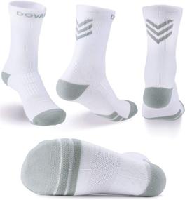 img 3 attached to Dovava Dri-tech Compression Crew Socks: Ultimate Comfort 🧦 and Circulation Boost (4/6 Pairs) - Say Goodbye to Blisters!