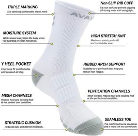 img 1 attached to Dovava Dri-tech Compression Crew Socks: Ultimate Comfort 🧦 and Circulation Boost (4/6 Pairs) - Say Goodbye to Blisters!