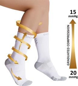 img 2 attached to Dovava Dri-tech Compression Crew Socks: Ultimate Comfort 🧦 and Circulation Boost (4/6 Pairs) - Say Goodbye to Blisters!