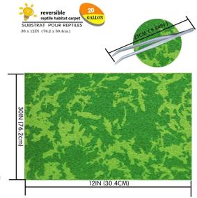 img 3 attached to 🐍 MCLANZOO Reptile Carpet: Special Pet Terrarium Liner for Snakes, Chameleons, Geckos - Ideal as Substrate Mat & Kitchen Use (2 Sheets) - Includes Tweezers Feeding Tongs