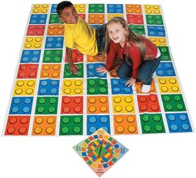 img 1 attached to 🎮 Игра на гибкие цветные блоки: интерактивная и крутящаяся кирпичная игра на плите размером 5 футов х 6 футов.