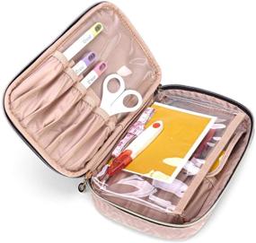 img 3 attached to 🌸 Yarwo Dusty Rose Carrying Case for Cricut Tools Set - Accessories Organizer Bag for Craft Pens and Basic Tools (Patented Design) - Improved SEO