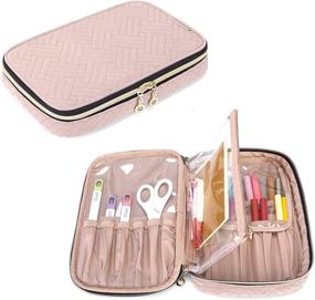 img 4 attached to 🌸 Yarwo Dusty Rose Carrying Case for Cricut Tools Set - Accessories Organizer Bag for Craft Pens and Basic Tools (Patented Design) - Improved SEO