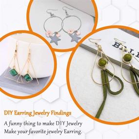 img 2 attached to 🔗 72Pcs Beading Hoop Set with 200Pcs Earring Hooks: DIY Craft Earring Making Kit