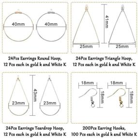 img 1 attached to 🔗 72Pcs Beading Hoop Set with 200Pcs Earring Hooks: DIY Craft Earring Making Kit