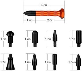 img 1 attached to 🔨 MMPP PDR Hammer Dent Repair Tool Set - Aluminum Paintless Dent Removal Hammer with 9 Interchangeable Heads and Tap Down Tools for Car Dent Repairs