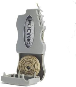 img 3 attached to 🔥 FlicWic Hemp Wick Grey Dispenser Lighter Case: Mini-Bic Compatible with 12' Organic Hemp Wick Spool - Over an Hour of Constant Flame