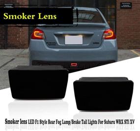 img 3 attached to GTINTHEBOX 3-In-1 LED Rear Bumper Fog Light Kit Stop Brake Backup Reverse Running Tail Lights For 2011-Up Subaru Impreza WRX/STi XV Crosstrek(Smoked Lens)