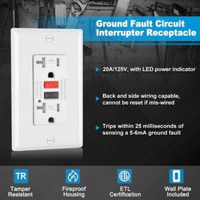 img 3 attached to Receptacle Tamper Resistant Interrupter Indicator Wallplate Industrial Electrical