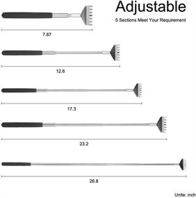 img 1 attached to 🖐️ Extendable Back Scratcher Set: Perfect for Women, Men, and Adults, Includes Gift Box (2 Pieces/Rake)