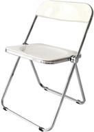 🪑 luowan ivory acrylic folding chair - modern & colorful design for stylish seating logo