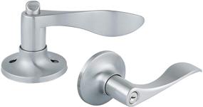 img 3 attached to 🚪 Taftek AML101 Non-Reversible Door Lock with Keys Lever Handle in Satin Nickel for Door Thickness 1-3/8" to 1-3/4" (35mm-45mm)